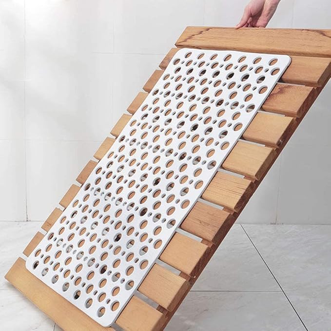 Extra Large Non-Slip Rubber Bath Mat – Anti-Mold Shower Mat with Strong Suction for Maximum Safety