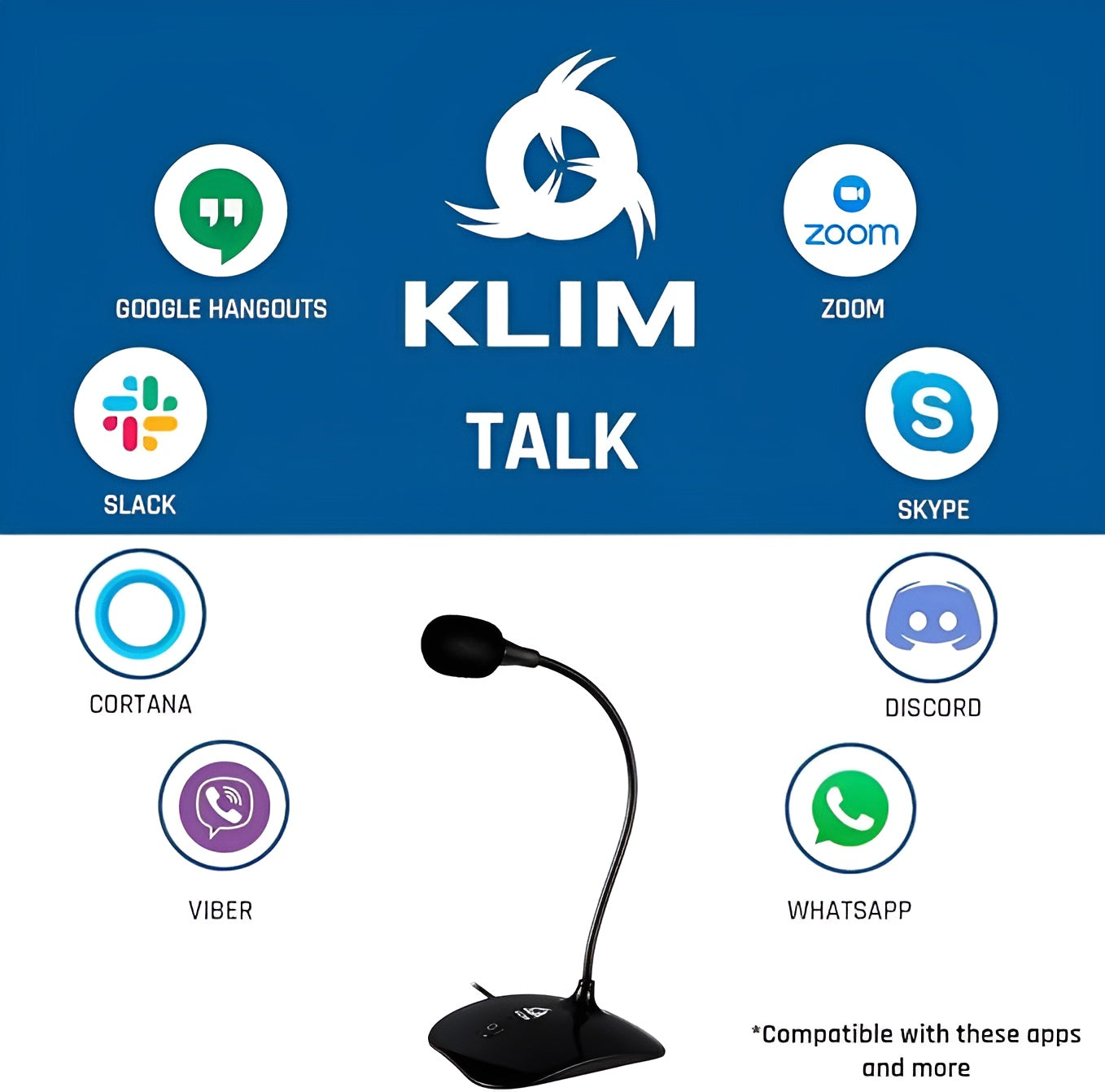 KLIM Talk USB Desk Microphone - 2024 Edition | Pro Desktop Mic for PC, Mac, PS4 - Ideal for Recording, Gaming, Streaming & Podcasts