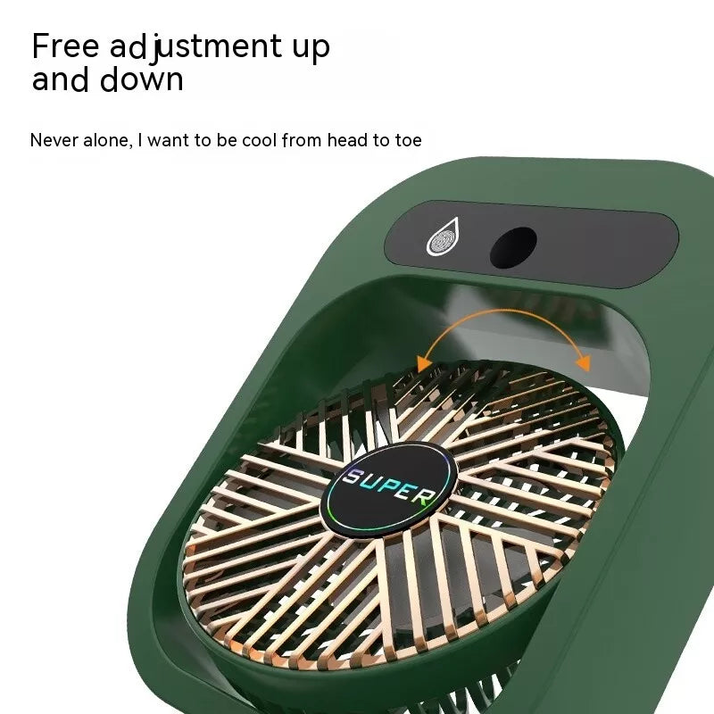 USB Rechargeable Air Conditioning Desk Misting Fan - Portable Air Cooler & Humidifier
