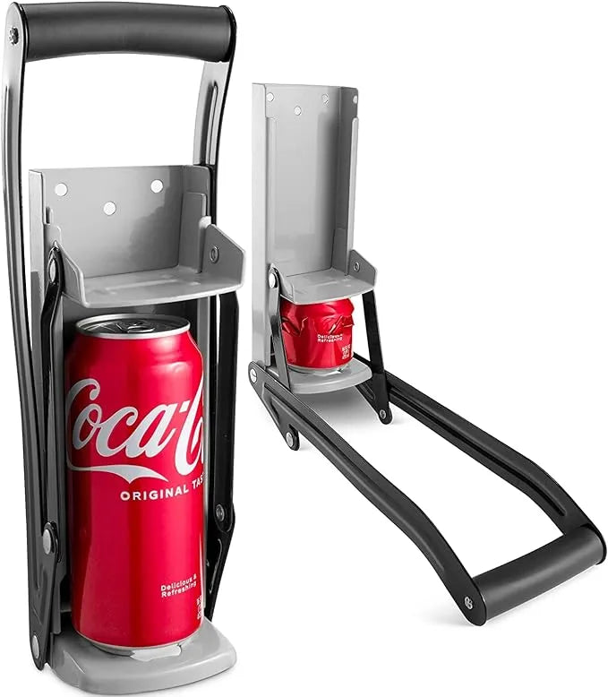 16oz Can Crusher & Bottle Opener - Heavy Duty Wall Mounted Aluminum Recycling Tool, 2-in-1 Large Metal Soda Beer Smasher