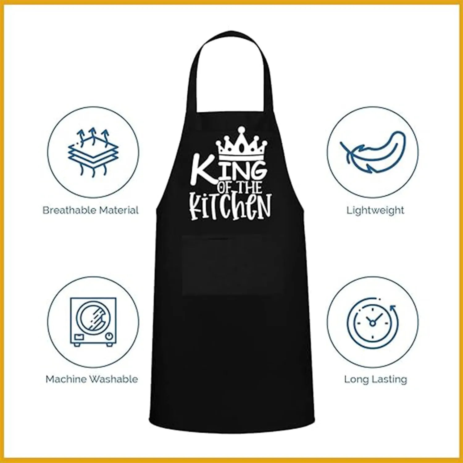 Versatile Men's Chef Apron Ideal for Cooking and BBQ