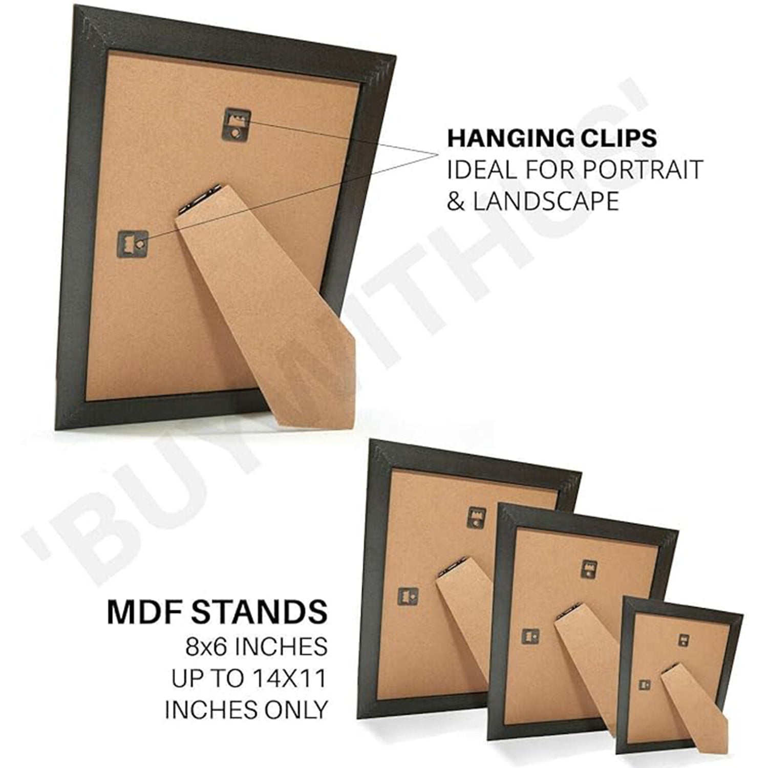 Multi Wooden Grains Photo Frames for Wall