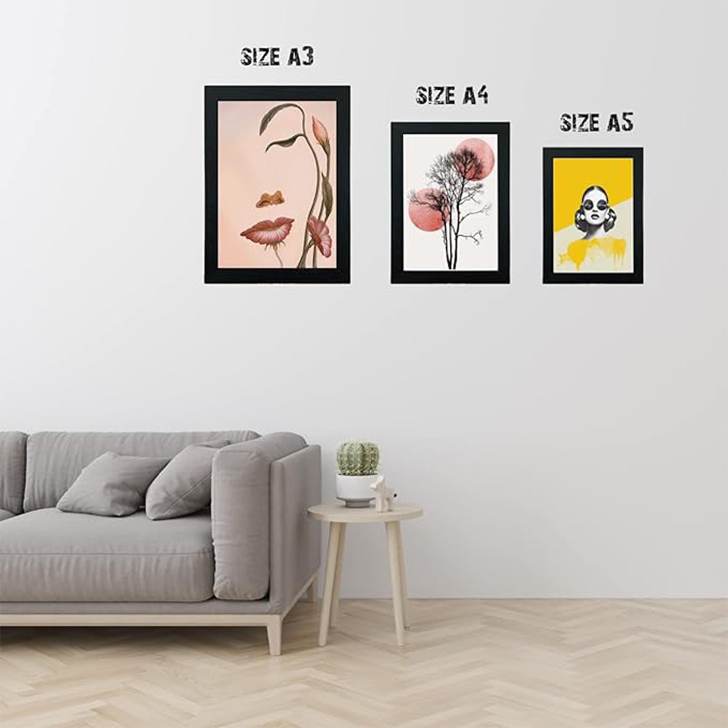 Multi Wooden Grains Photo Frames for Wall