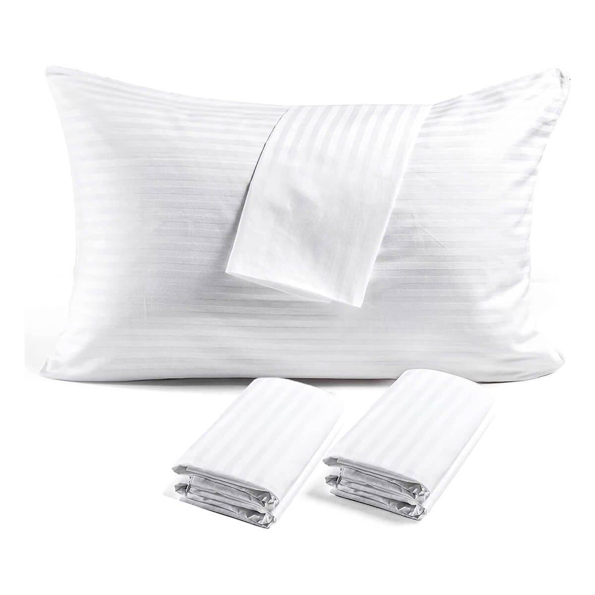Strip Pillow Protectors Pack of 4