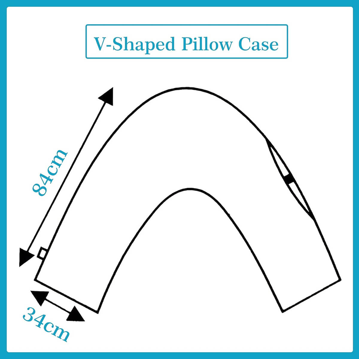 Supreme Comfort V-Shaped Pillow Set -  Complete with Pillowcase