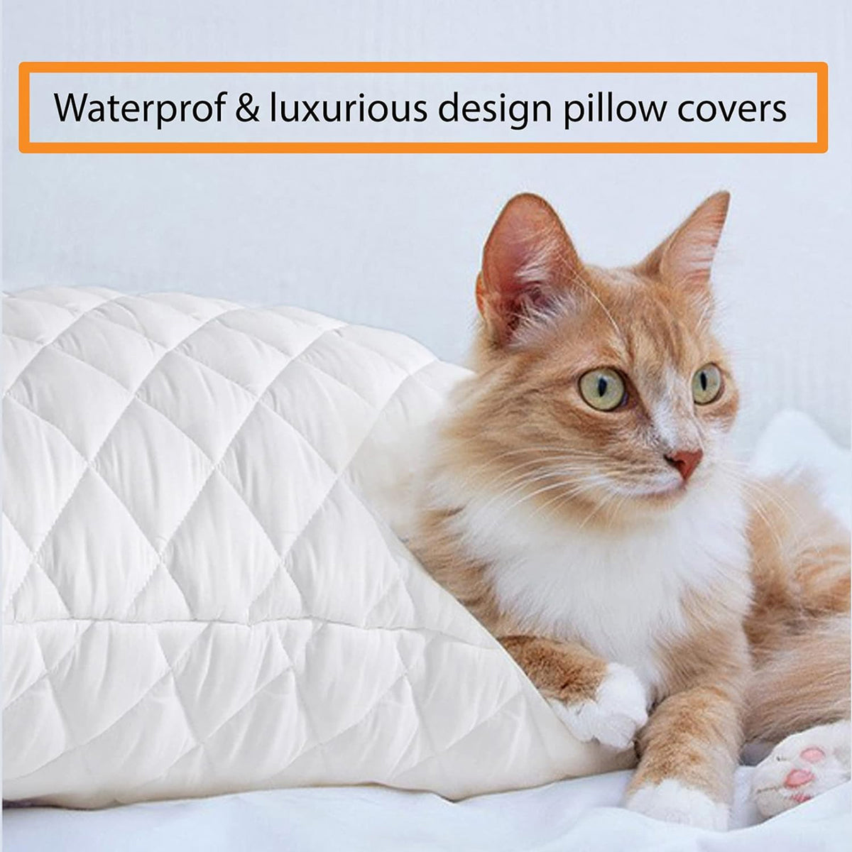 Quilted Waterproof Pillow Protectors - Sleep Secure, Breathable & Hypoallergenic