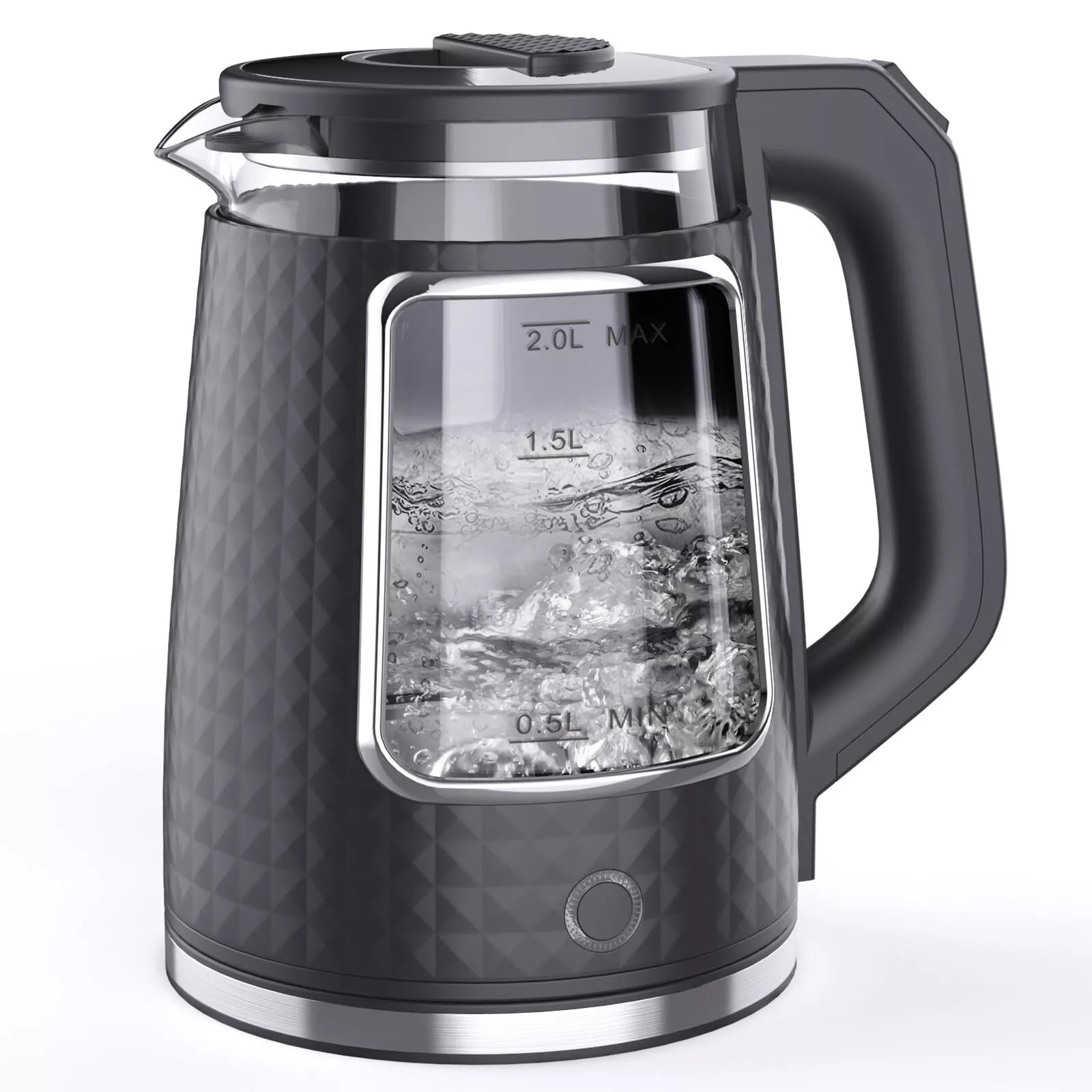 Electric Tea Kettle - 2.0L, Food Grade Stainless Steel Base