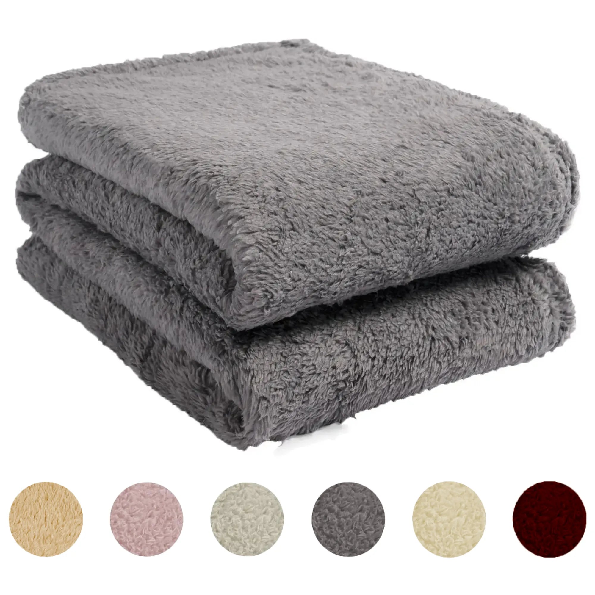 Large Soft Warm Teddy Fleece Throw Blanket - Perfect for Sofa, Bed, Single, Double, King